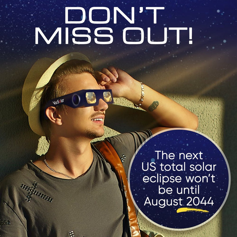 Solar Eclipse Glasses NASA Approved and Smartphone Photo Lens Combo - 5 Pack ISO Certified NASA Approved