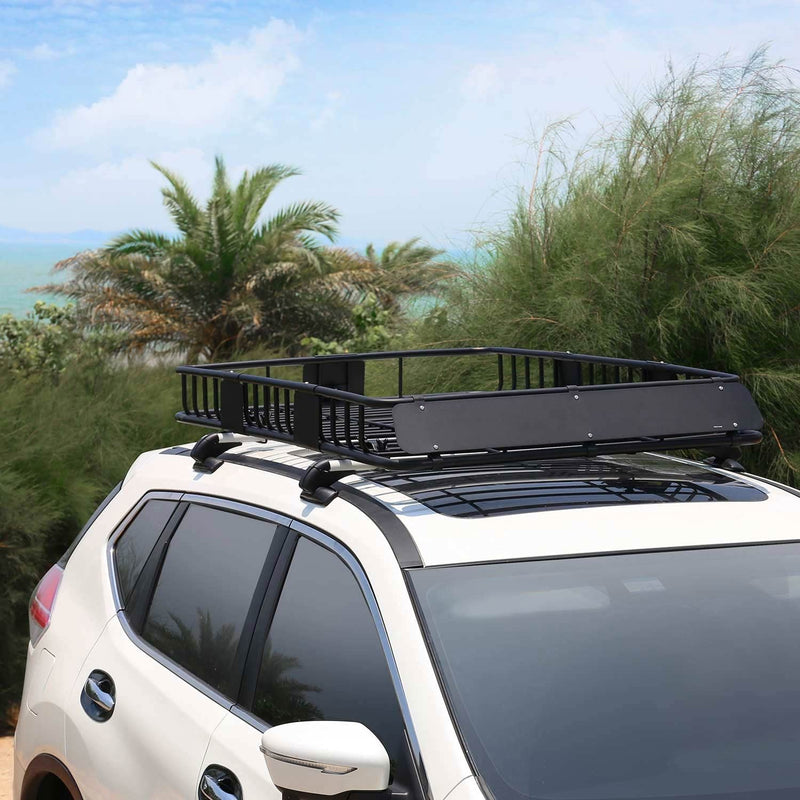 Roof Rack Cargo Basket with 150LB Capacity Car Top Luggage Carrier 64"X 39"X 4" Fit for SUV Truck Cars