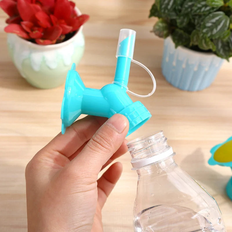 2In1 Watering Sprinkler Water Bottle Plastic Sprinkler Nozzle Flower Waterer Supplie Garden Tool Portable Household Potted Plant