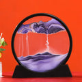 3D Moving Sand Art Picture Quicksand Craft round Glass Deep Sea Sandscape Hourglass Flowing Sand Painting Luxury Home Decor Gift