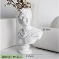 Ancient Greek White Resin Flowerpot Portrait Decoration Gypsum Vase Dry Flower Simulation Sculpture Soft Garden Ornament