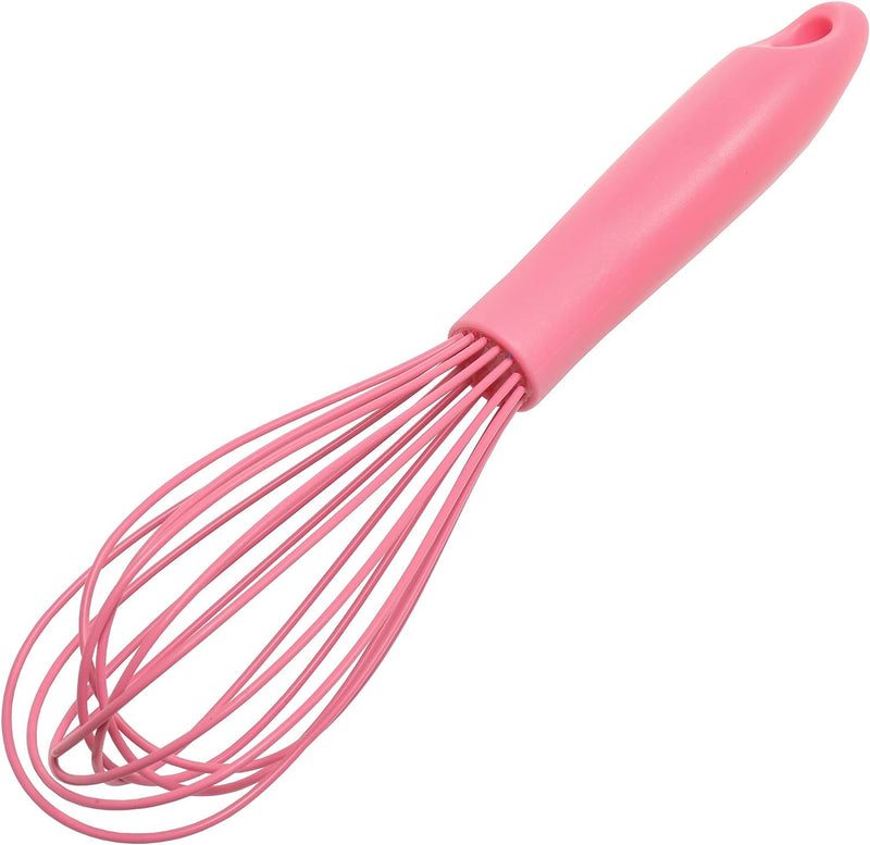 Premium Silicone Wire Cooking Whisk, 10.5 Inch, Pink