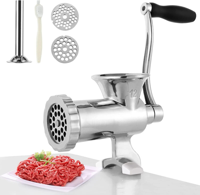 Meat Grinder 304 Stainless Steel Heavy Duty Manual Meat Grinder