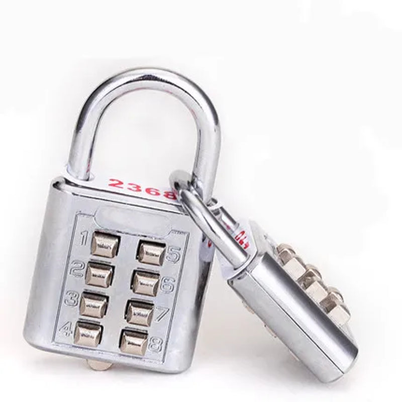 4 Digit /5Digit Push Button Combination Padlock Silver Number Luggage Travel Code Lock Travel Accessories