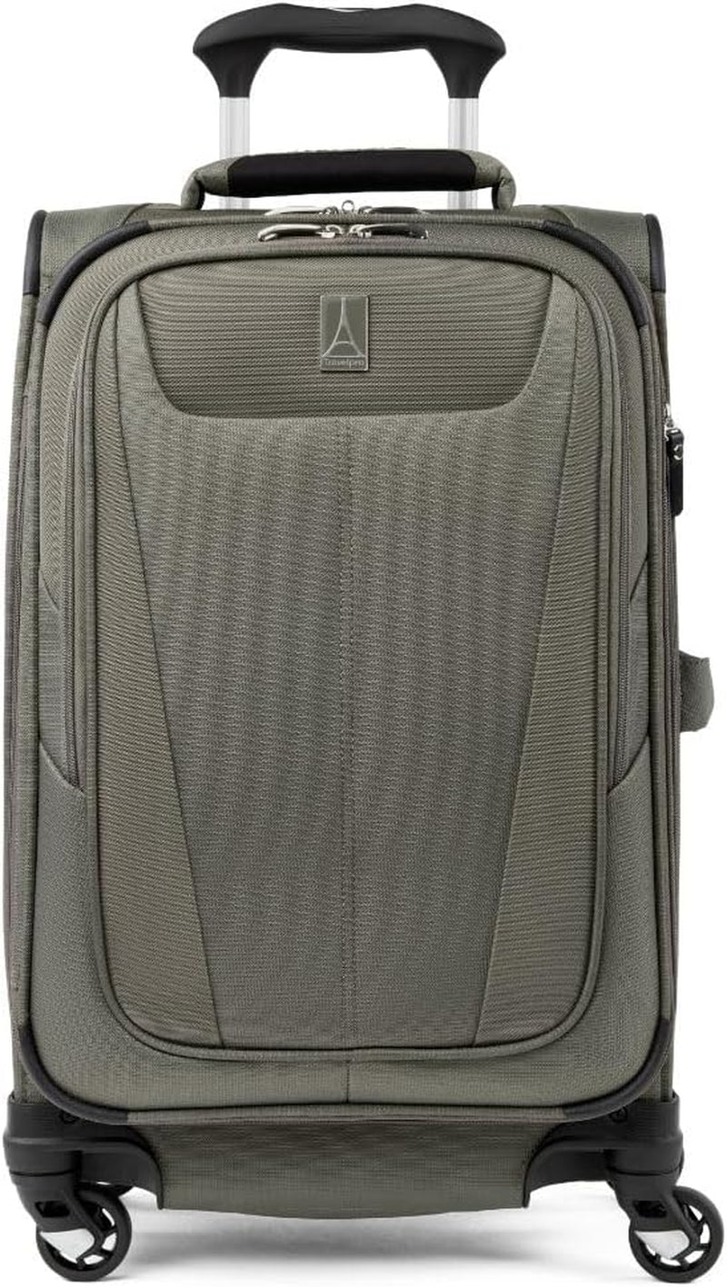 Maxlite 5 Softside Expandable Carry on Luggage with 4 Spinner Wheels, Lightweight Suitcase, Men and Women, Champagne, Carry on 21-Inch