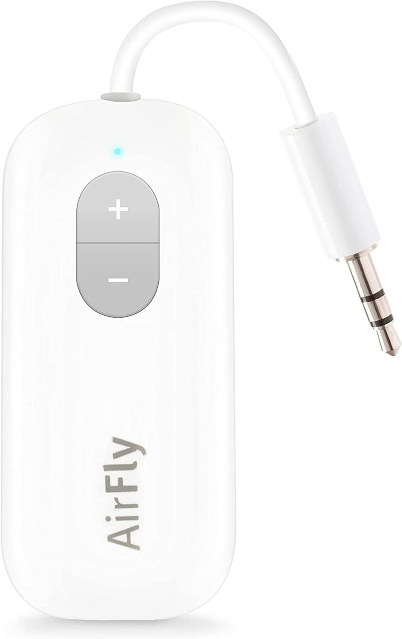 Airfly SE Bluetooth Wireless Audio Transmitter Receiver for Airpods or Wireless Headphones - Use with Any 3.5 Mm Audio Jack for Airplanes, Gym Equipment, Tvs, Ipad/Tablets and Auto