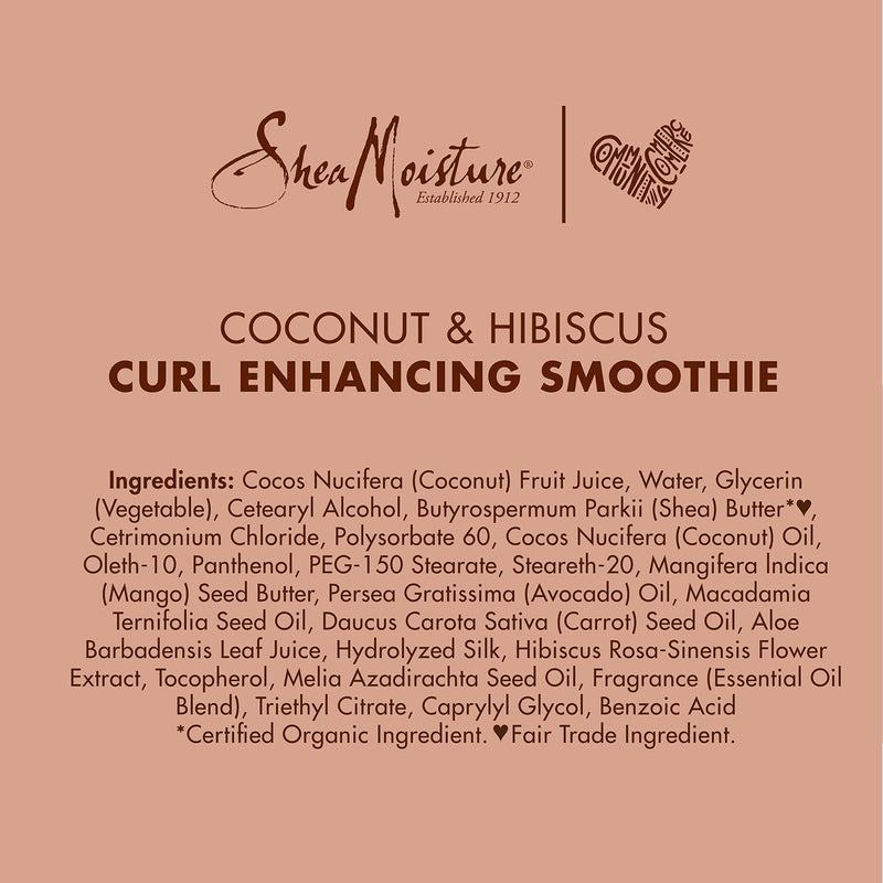 Curl & Shine Shampoo & Conditioner, Travel-Size – Coconut & Hibiscus Curly Hair Products for Shine & Frizz Control, 3.2 Oz Ea (2 Piece Set)