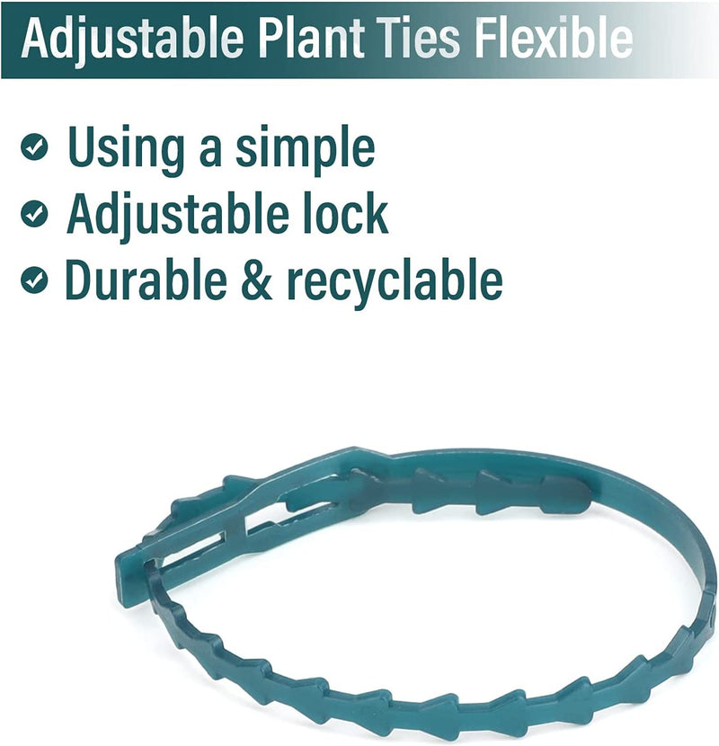 Plant Twist Ties 9 Inch 100 PCS Adjustable Garden Plant Twist Ties,Plastic Twist Ties for Support and Fixed Plant Vine