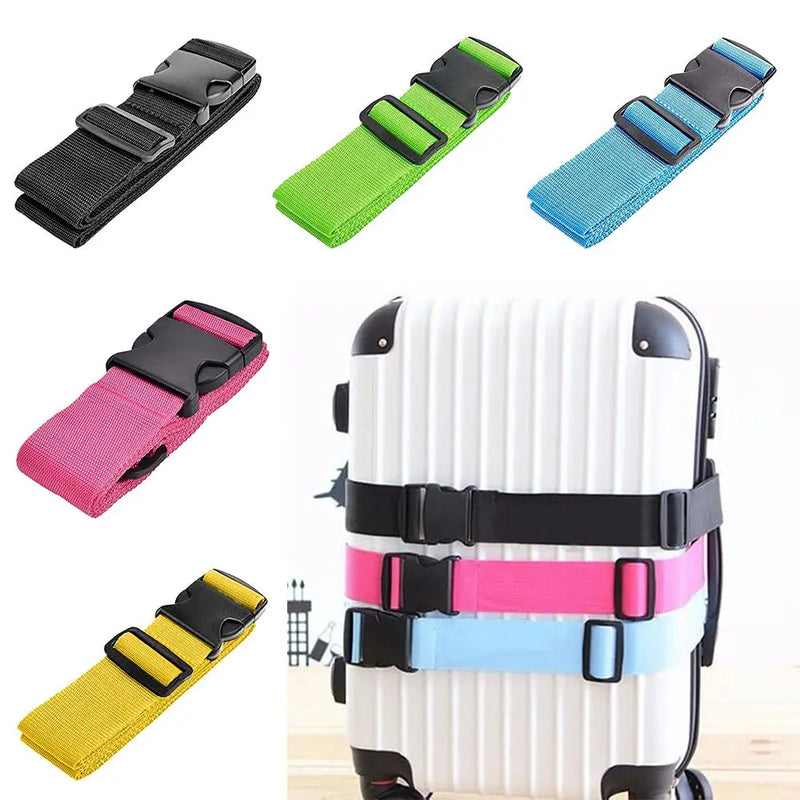 Luggage Safe Strap Adjustable Travel Accessories One Word Suitcase Buckle Strap Baggage Packing Belt Travel Suitcase Accessories