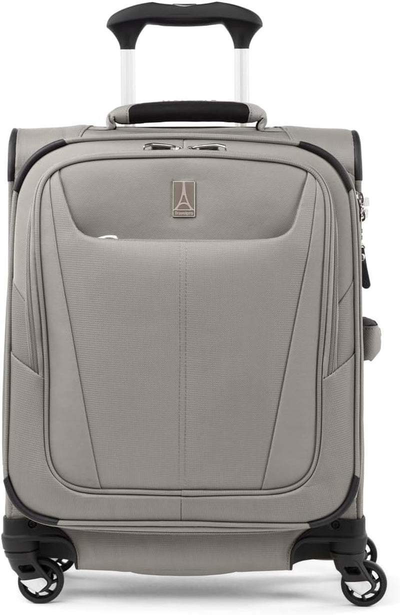 Maxlite 5 Softside Expandable Carry on Luggage with 4 Spinner Wheels, Lightweight Suitcase, Men and Women, Champagne, Carry on 21-Inch