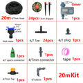 5-50M Automatic Garden Watering System DIY Timer Water Drip Irrigation System Plant Watering Kit Red Drippers Set