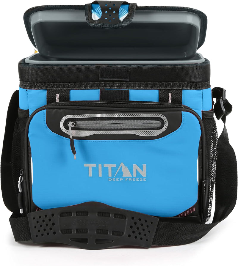 Titan Deep Freeze Cooler Zipperless Hardbody Cooler - Deep Freeze Insulation, Hardbody Liner, and Smartshelf