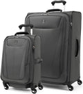 Maxlite 5 Softside Expandable Carry on Luggage with 4 Spinner Wheels, Lightweight Suitcase, Men and Women, Champagne, Carry on 21-Inch