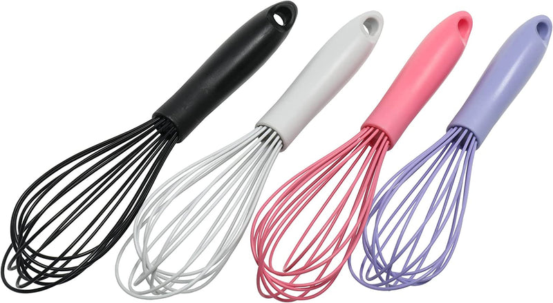 Premium Silicone Wire Cooking Whisk, 10.5 Inch, Pink