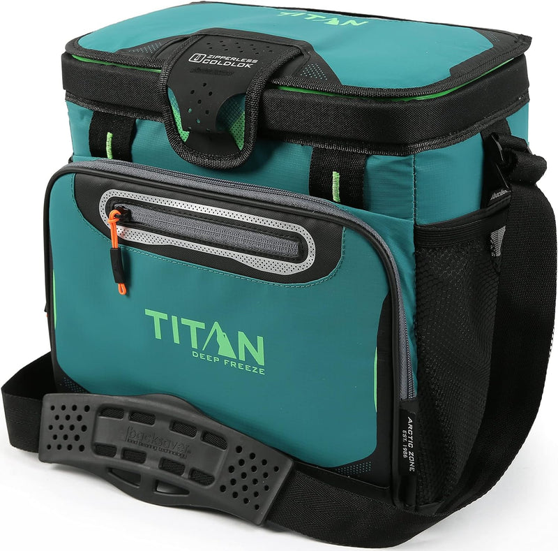 Titan Deep Freeze Cooler Zipperless Hardbody Cooler - Deep Freeze Insulation, Hardbody Liner, and Smartshelf