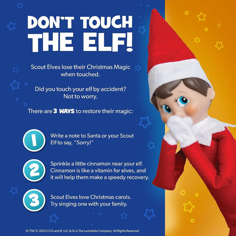 : a Christmas Tradition - Boy Scout Elf with Blue Eyes - Includes Artfully Illustrated Storybook, Keepsake Box and Official Adoption Certificate