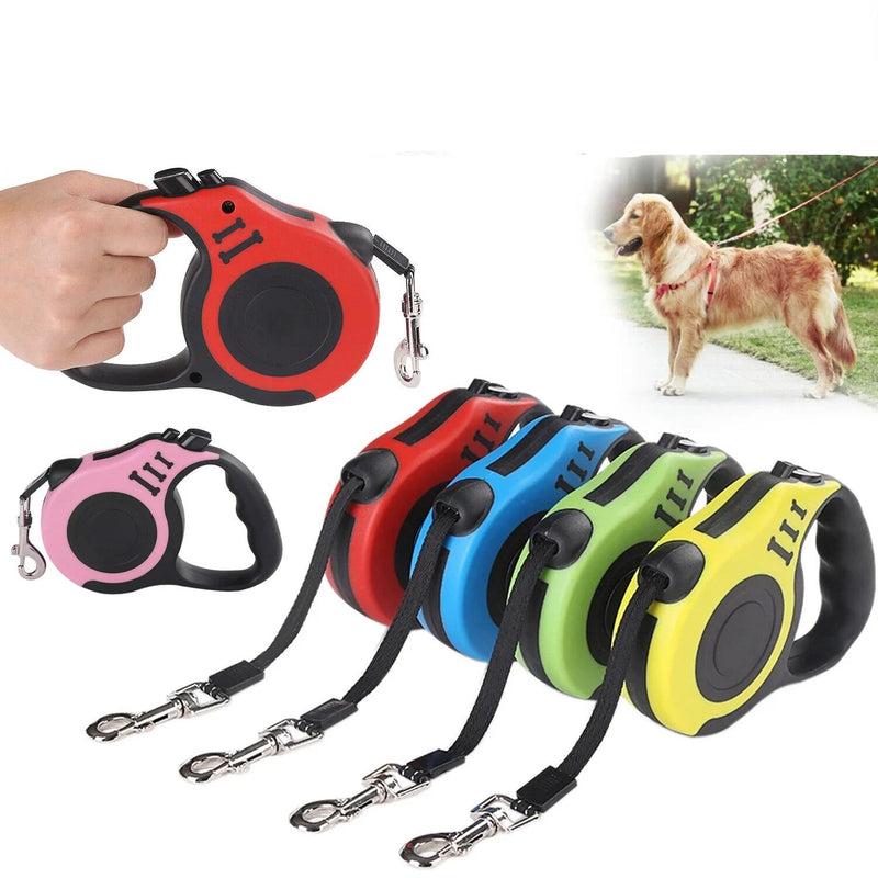 16.5FT Automatic Retractable Dog Leash Pet Collar Automatic Walking Lead Free US