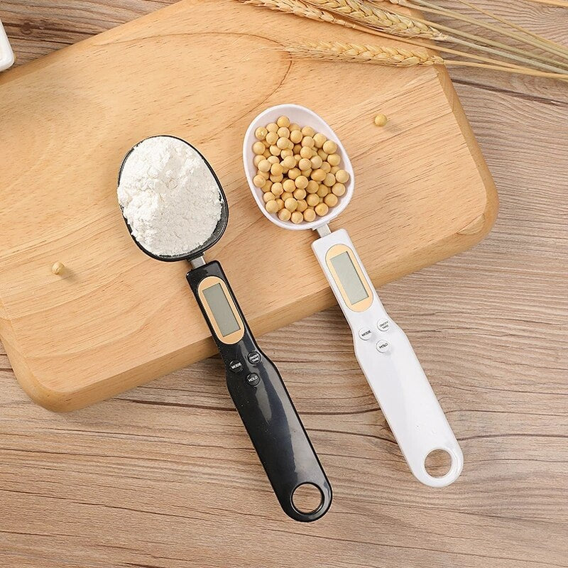 Electronic Kitchen Scale 500G LCD Display Digital Weight Measuring Spoon USB Chargeable Spoon Scale Portable Mini Kitchen Tools