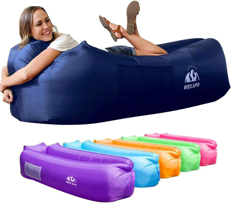 Inflatable Lounger Air Sofa Hammock-Portable,Water Proof& Anti-Air Leaking Design-Ideal Couch for Backyard Lakeside Beach Traveling Camping Picnics & Music Festivals