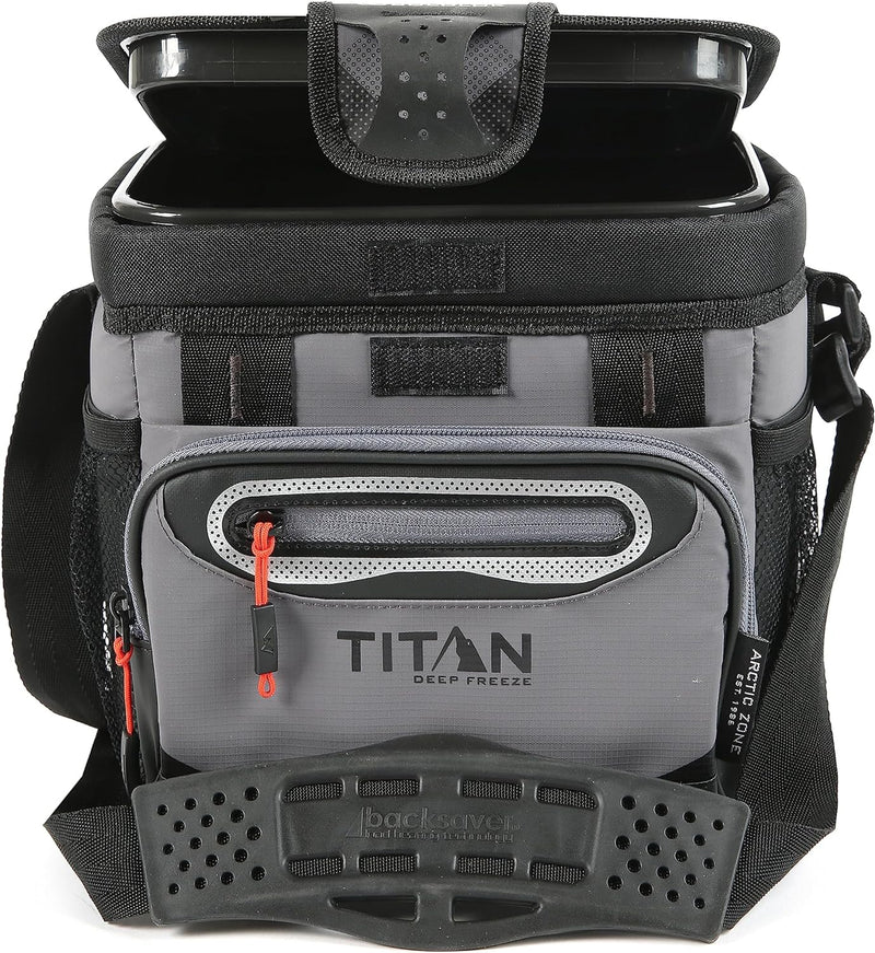 Titan Deep Freeze Cooler Zipperless Hardbody Cooler - Deep Freeze Insulation, Hardbody Liner, and Smartshelf