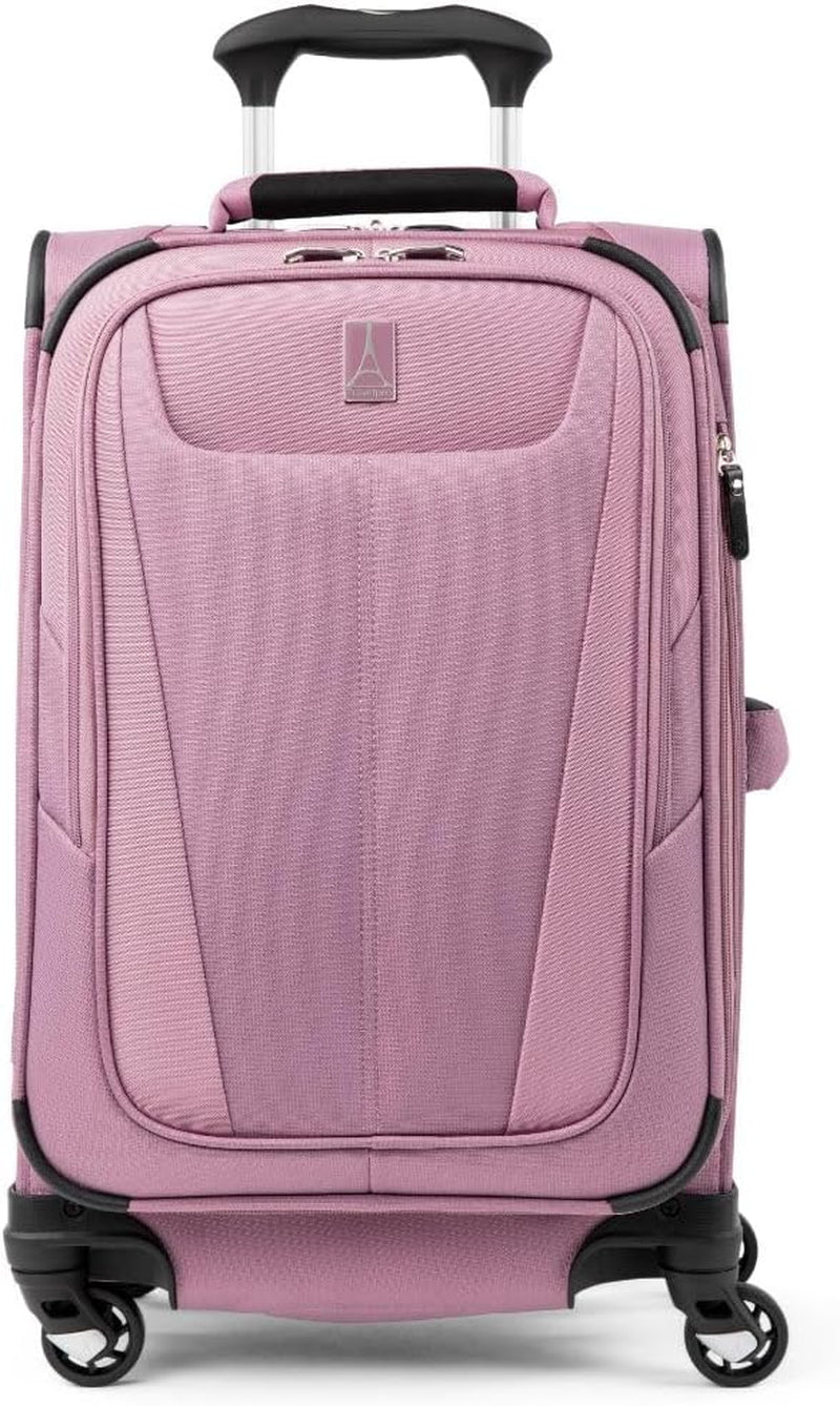 Maxlite 5 Softside Expandable Carry on Luggage with 4 Spinner Wheels, Lightweight Suitcase, Men and Women, Champagne, Carry on 21-Inch