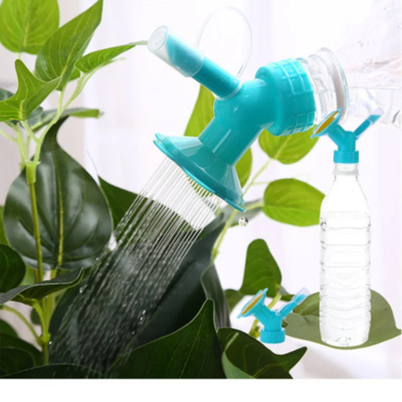 2In1 Watering Sprinkler Water Bottle Plastic Sprinkler Nozzle Flower Waterer Supplie Garden Tool Portable Household Potted Plant