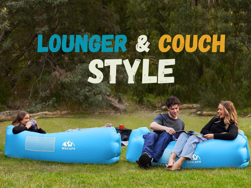 Inflatable Lounger Air Sofa Hammock-Portable,Water Proof& Anti-Air Leaking Design-Ideal Couch for Backyard Lakeside Beach Traveling Camping Picnics & Music Festivals