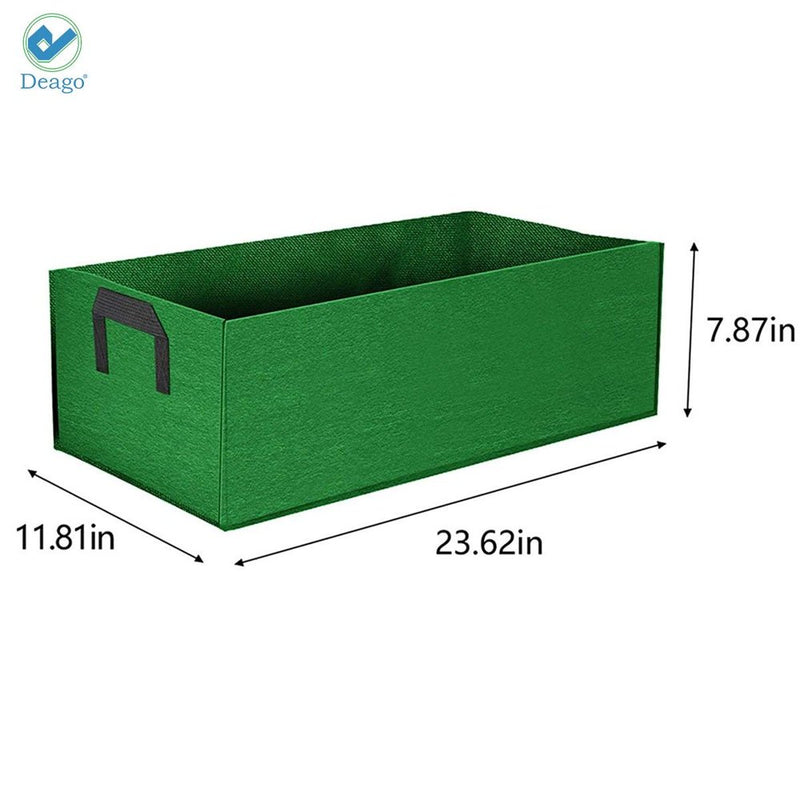 2Pcs Fabric Raised Garden Bed Reusable Square Large Grow Bag Fabric Pots Vegetable Planting Bag with Handles Planting Pots for Plants Flowers Vegetables (Green)