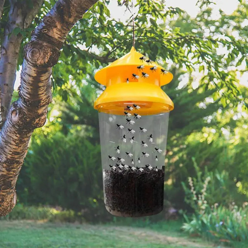 Wasp Trap Catcher Flower Shape Flying Funnel Trap Bee Hornet Catcher Garden Outdoor Hanging Control Tool