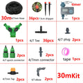 5-50M Automatic Garden Watering System DIY Timer Water Drip Irrigation System Plant Watering Kit Red Drippers Set