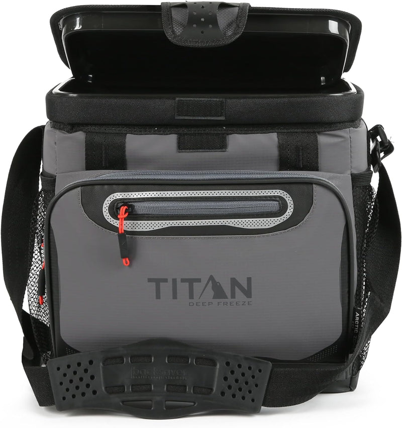 Titan Deep Freeze Cooler Zipperless Hardbody Cooler - Deep Freeze Insulation, Hardbody Liner, and Smartshelf