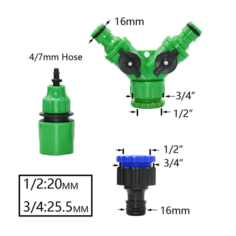 5-50M Automatic Garden Watering System DIY Timer Water Drip Irrigation System Plant Watering Kit Red Drippers Set