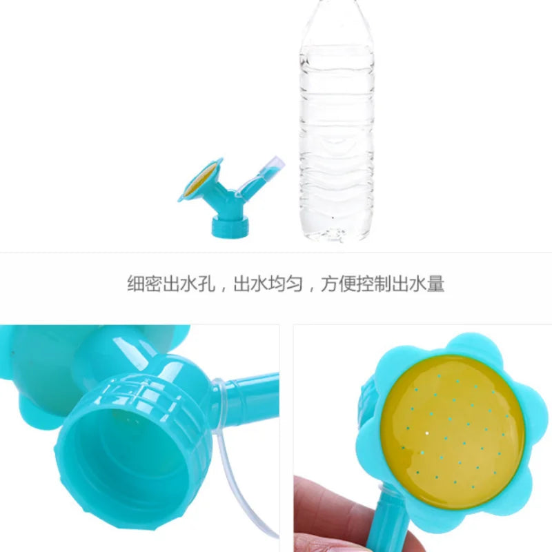 2In1 Watering Sprinkler Water Bottle Plastic Sprinkler Nozzle Flower Waterer Supplie Garden Tool Portable Household Potted Plant