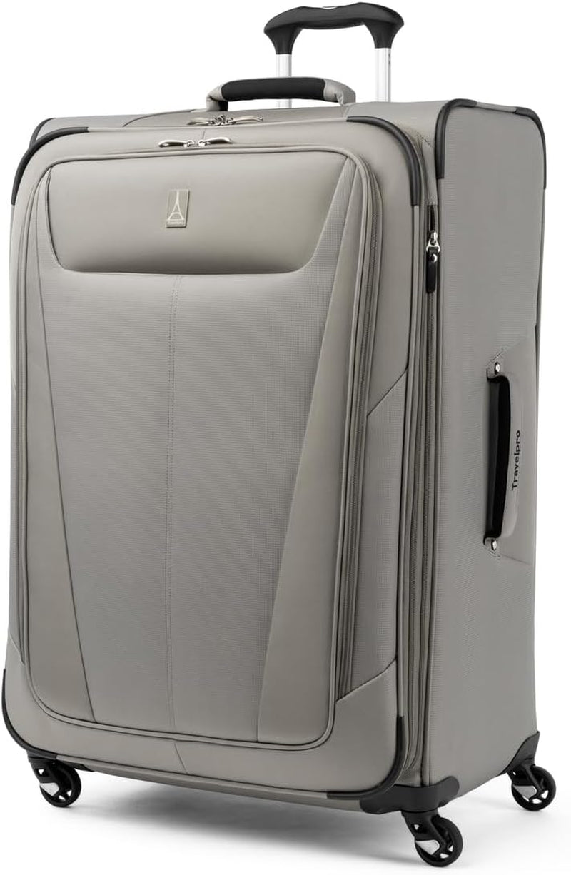 Maxlite 5 Softside Expandable Carry on Luggage with 4 Spinner Wheels, Lightweight Suitcase, Men and Women, Champagne, Carry on 21-Inch