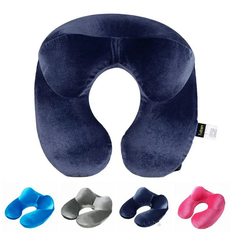 U-Shape Travel Pillow for Airplane Inflatable Neck Pillow Travel Accessories Comfortable Pillows for Sleep