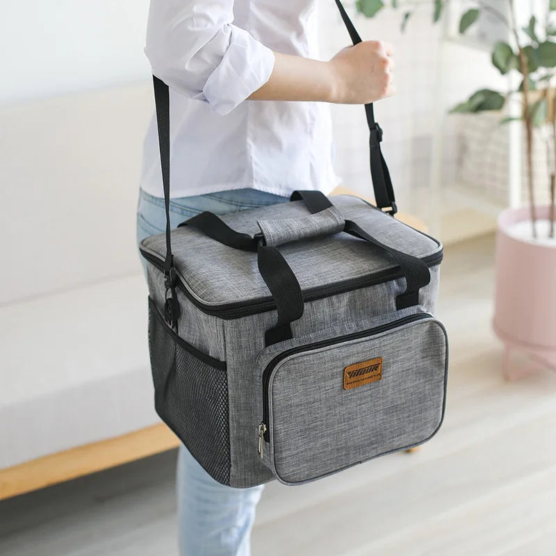 Men High Quality Cooler Bag Portable Picnic Shoulder Insulated Bags Tote Ice Pack Drink Food Beer Storage Container Refrigerator