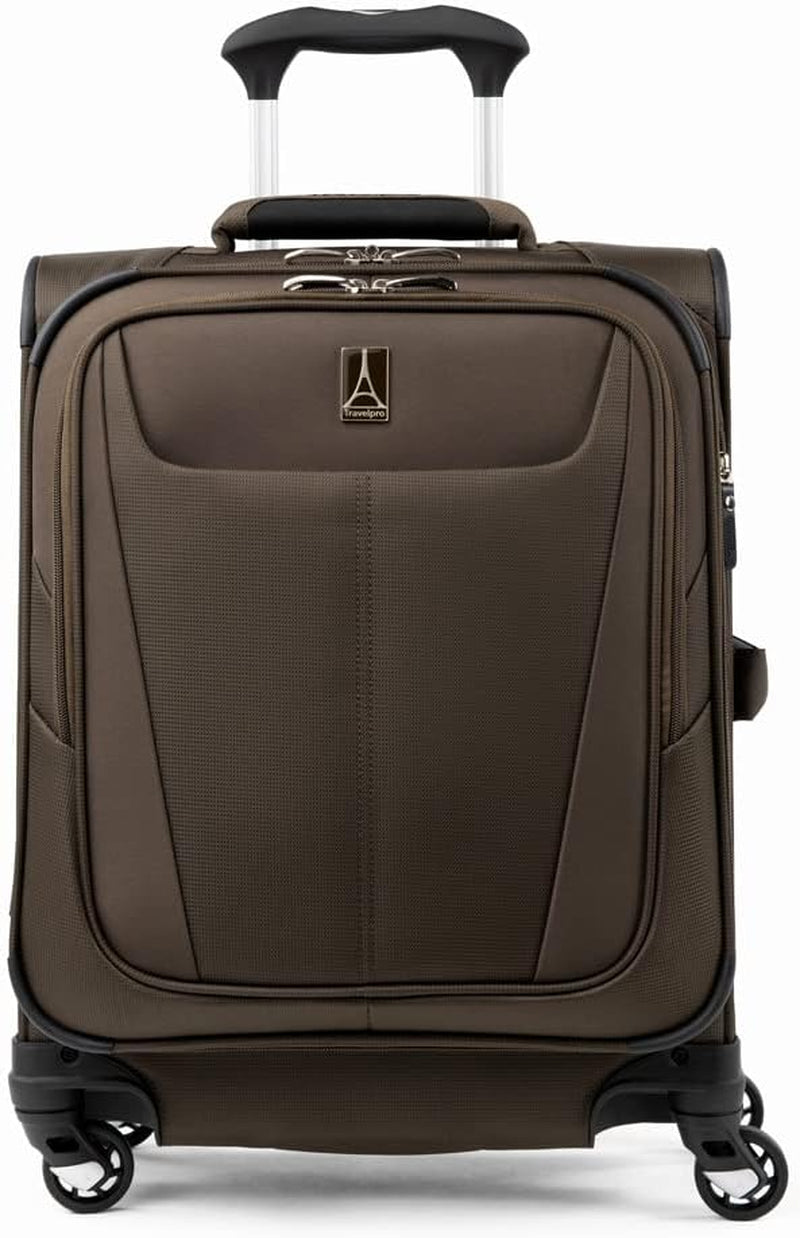 Maxlite 5 Softside Expandable Carry on Luggage with 4 Spinner Wheels, Lightweight Suitcase, Men and Women, Champagne, Carry on 21-Inch