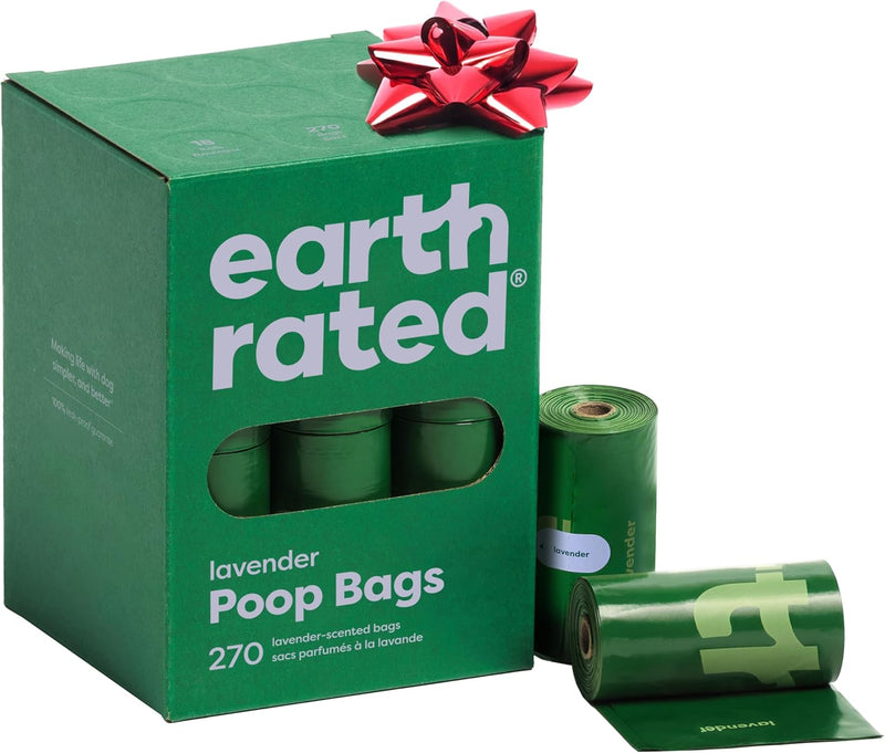 Dog Poop Bags, Guaranteed Leak Proof and Extra Thick Waste Bag Refill Rolls for Dogs, Lavender Scented, 270 Count