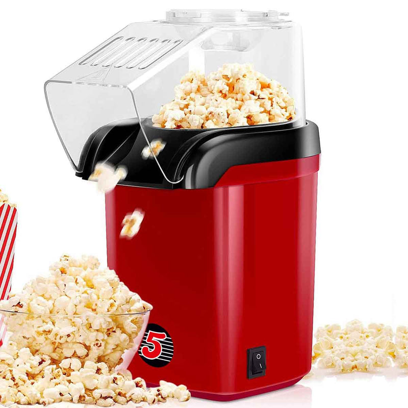 5Core Hot Air Popcorn Machine, 16 Cup, Electric Oil-Free Pop Corn Kernel Popper Bpa-Free Food Safe Red