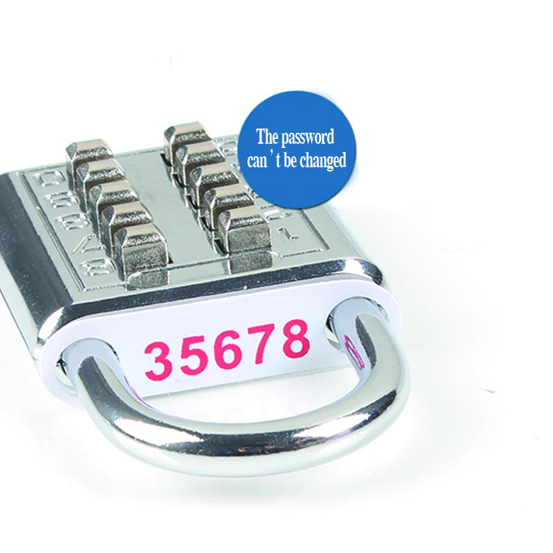 4 Digit /5Digit Push Button Combination Padlock Silver Number Luggage Travel Code Lock Travel Accessories