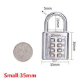 4 Digit /5Digit Push Button Combination Padlock Silver Number Luggage Travel Code Lock Travel Accessories