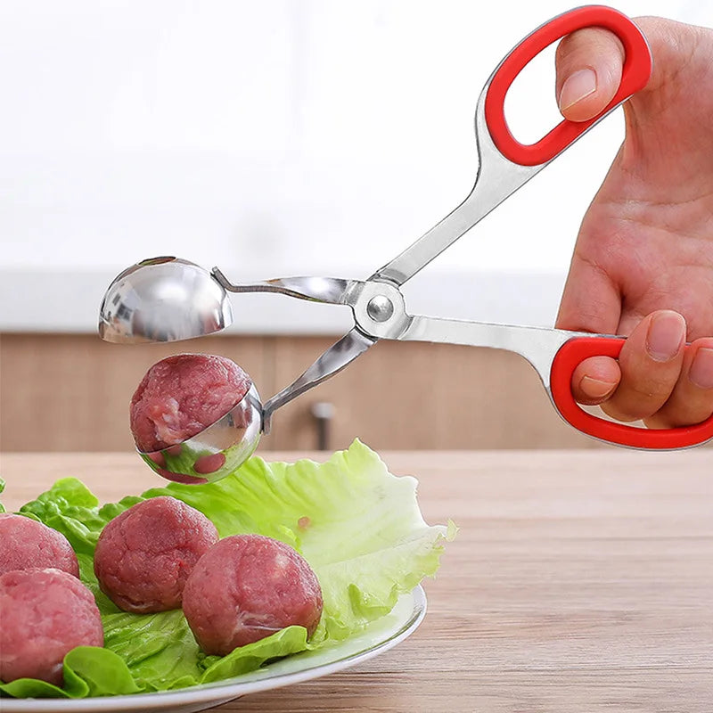 Kitchen Convenient Meatball Maker Stainless Steel Stuffed Meatball Clip DIY Fish Meat Rice Ball Maker Meatball Mold Tools