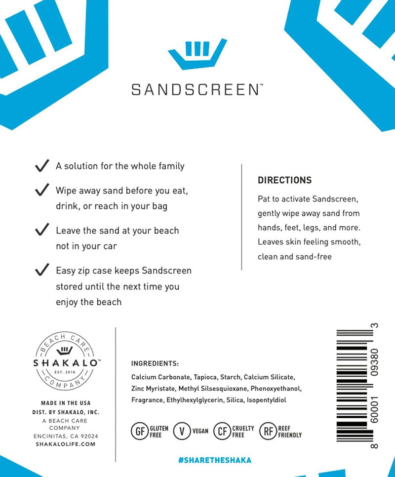 SANDSCREEN Sand Removal Bag | the Original Sand Remover | Talc-Free and Reef Friendly | Fresh, Clean and Sand Free | Great for the Whole Family!(Pack of 1)