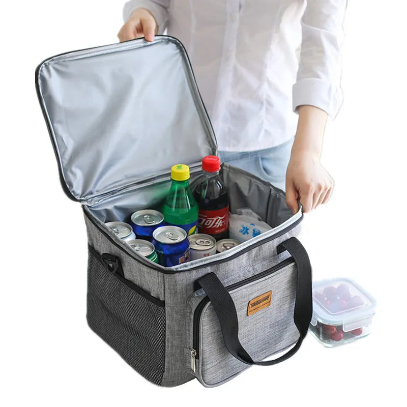 Men High Quality Cooler Bag Portable Picnic Shoulder Insulated Bags Tote Ice Pack Drink Food Beer Storage Container Refrigerator