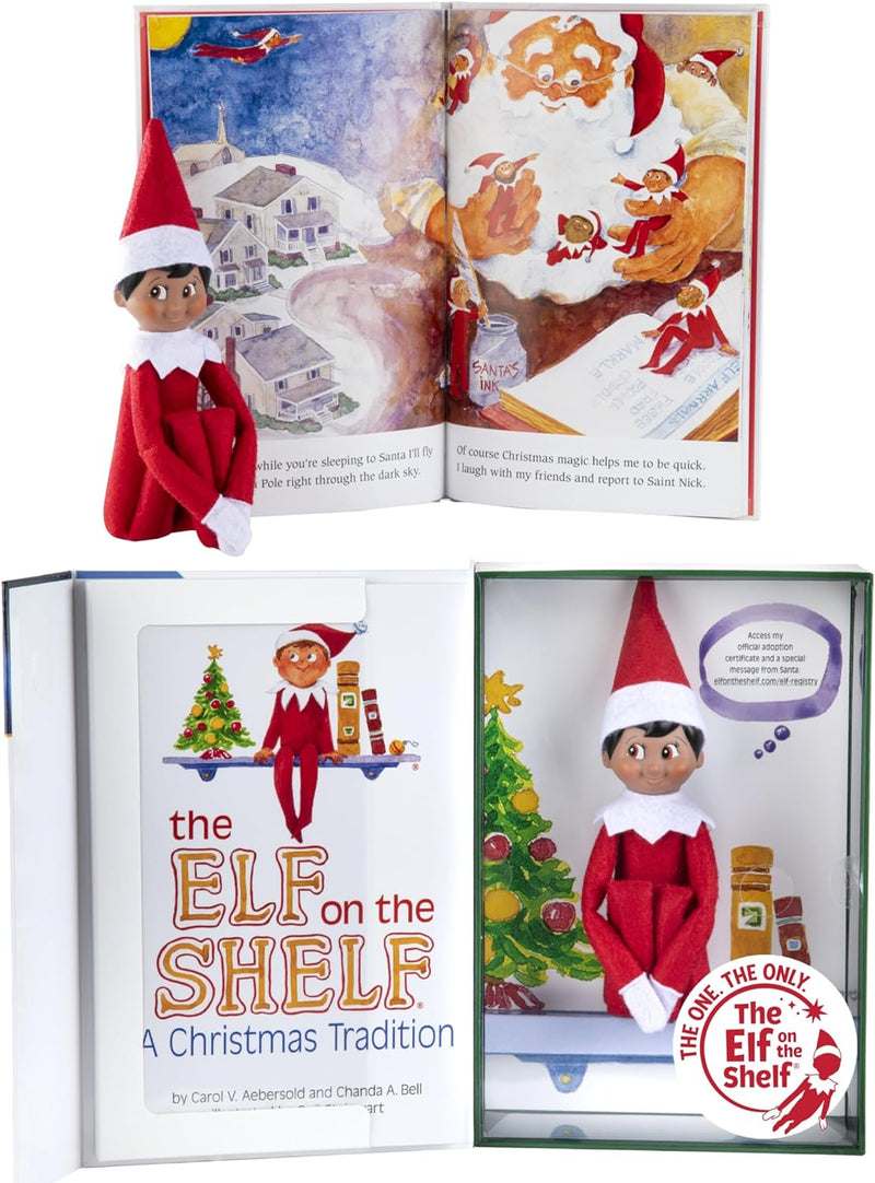 : a Christmas Tradition - Boy Scout Elf with Blue Eyes - Includes Artfully Illustrated Storybook, Keepsake Box and Official Adoption Certificate