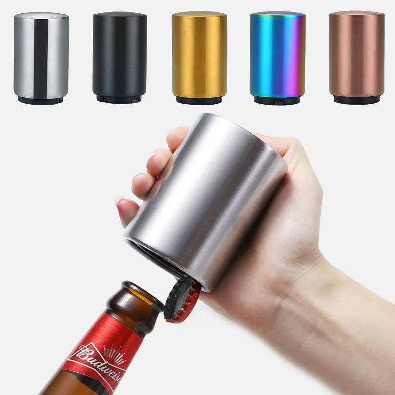 Kitchen Stainless Steel Bottle Opener Bar Wine Opener Tool Automatic Magnetic Beer Opener Beer Opener Destapadores De Cerveza