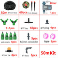 5-50M Automatic Garden Watering System DIY Timer Water Drip Irrigation System Plant Watering Kit Red Drippers Set