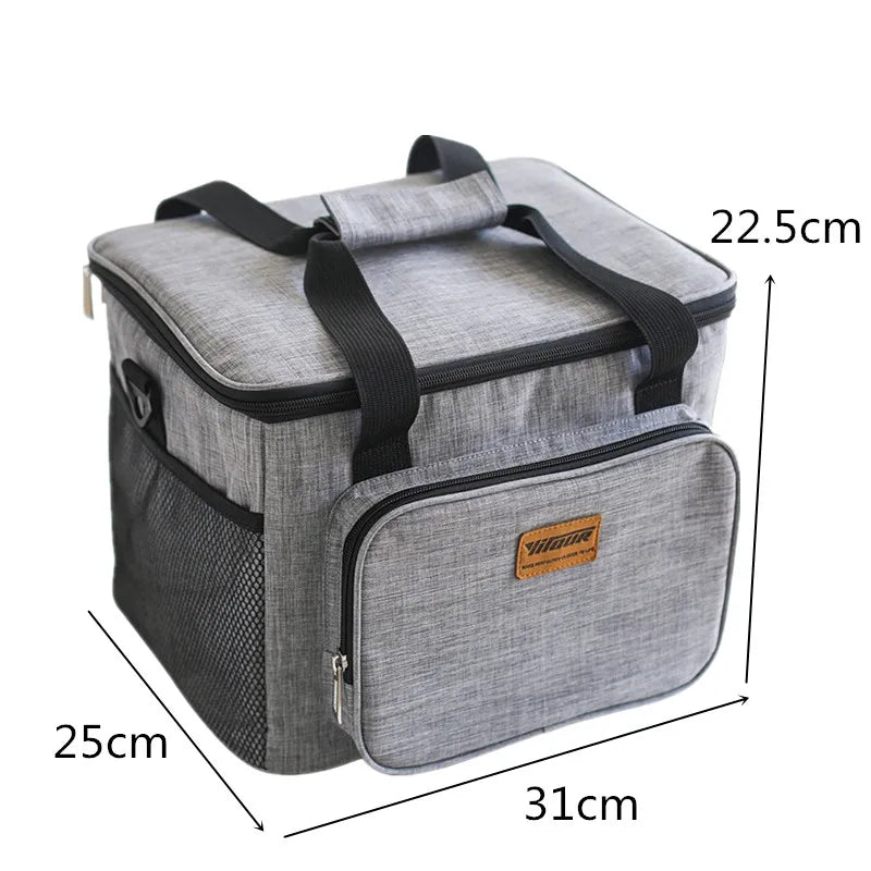 Men High Quality Cooler Bag Portable Picnic Shoulder Insulated Bags Tote Ice Pack Drink Food Beer Storage Container Refrigerator