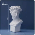 Ancient Greek White Resin Flowerpot Portrait Decoration Gypsum Vase Dry Flower Simulation Sculpture Soft Garden Ornament