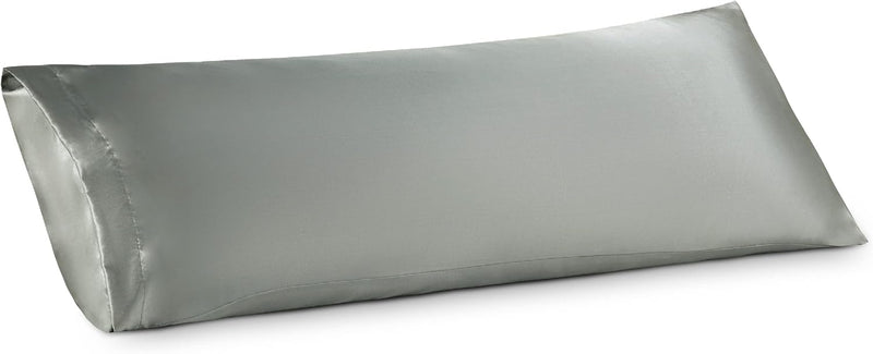 Satin Pillowcase for Hair and Skin Queen - Silver Grey Silky Pillowcase 20X30 Inches - Set of 2 with Envelope Closure, Similar to Silk Pillow Cases, Gifts for Women Men